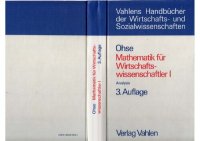 cover of the book Mathematik für Wirtschaftswissenschaftler I, Analysis