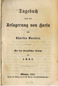 cover of the book Tagebuch aus der Belagerung von Gaeta