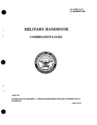 cover of the book Military Handbook - Combination Locks - MIL-HDBK-1013-08