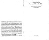 cover of the book Verhaltenslehren der Kälte. Lebensversuche zwischen den Kriegen