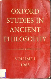 cover of the book Oxford Studies in Ancient Philosophy: Volume I