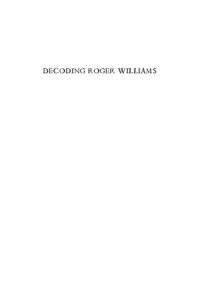 cover of the book Decoding Roger Williams: The Lost Essay of Rhode Island's Founding Father