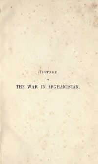 cover of the book History of the War in Afghanistan