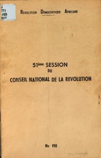 cover of the book 51ème session du Conseil national de la révolution