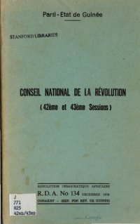 cover of the book Conseil national de la révolution (42ème et 43ème sessions)