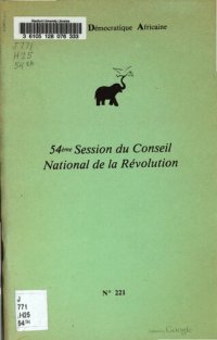 cover of the book 54ème session du Conseil national de la révolution