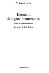 cover of the book Elementi di Logica Matematica