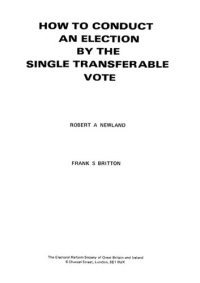 cover of the book How to conduct an election by the single transferable vote