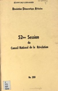 cover of the book 52ème session du Conseil national de la révolution