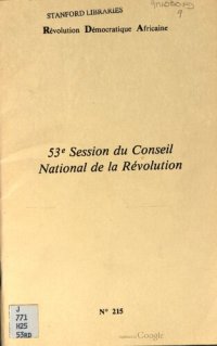 cover of the book 53e session du Conseil national de la révolution