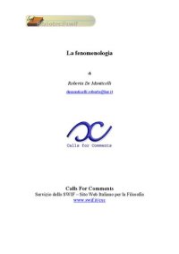 cover of the book La fenomenologia