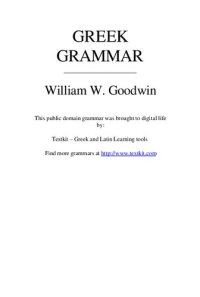 cover of the book A Greek Grammar