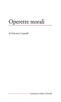 cover of the book Operette morali