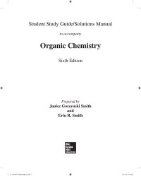 cover of the book Organic Chemistry Student Study Guide/Solution