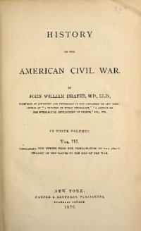 cover of the book History of the American Civil War