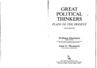 cover of the book Great political thinkers : Plato to the present