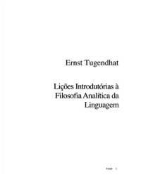 cover of the book Lições Introdutórias à Filosofia Analítica da Linguagem