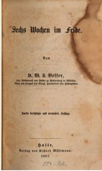 cover of the book Sechs Wochen im Felde