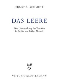 cover of the book Das Leere: Eine Untersuchung der Theorien in Antike und Früher Neuzeit