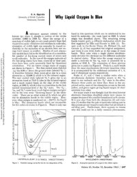 cover of the book Why Liquid Oxygen Is Blue