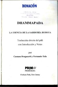 cover of the book Dhammapada: La Esencia de la Sabiduria Budista