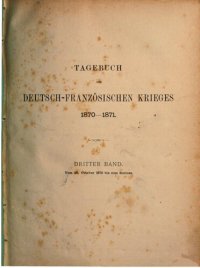 cover of the book Tagebuch des Deutsch-Französischen Krieges 1870 ; eine Sammlung der wichtigeren Quellen