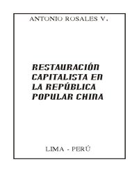 cover of the book Restauración Capitalista en la República Popular China