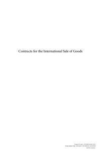 cover of the book Contracts for the international sale of goods: applicability and applications of the 1980 United Nations Sales Convention /