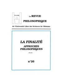 cover of the book Cours ULSH - 1973-1974 - La finalité, approches philosophiques