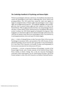 cover of the book The Cambridge Handbook of Psychology and Human Rights