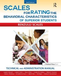 cover of the book Scales for Rating the Behavioral Characteristics of Superior Students: Technical and Administration Manual