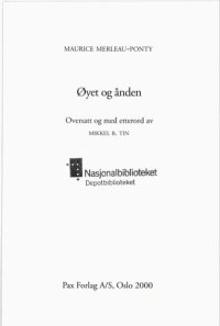 cover of the book Øyet og ånden