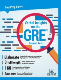 cover of the book Verbal Insights on the GRE General Test