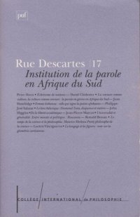 cover of the book L'Institution de la Parole en Afrique du Sud