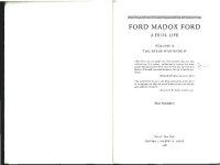 cover of the book Ford Madox Ford: A Dual Life Vol.2