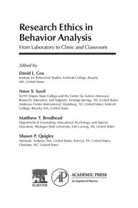 cover of the book Research Ethics in Behavior Analysis: From Laboratory to Clinic and Classroom