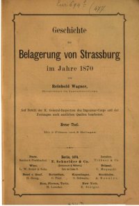 cover of the book Geschichte der Belagerung von Strassburg im Jahre 1870