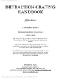 cover of the book Diffraction Grating Handbook