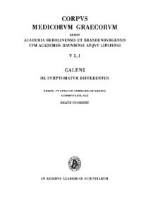 cover of the book Galeni De symptomatum differentiis