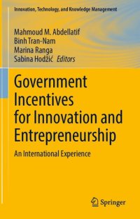 cover of the book Government Incentives for Innovation and Entrepreneurship: An International Experience