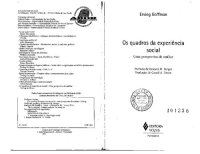 cover of the book Os quadros da experiência social: Uma perspectiva de análise