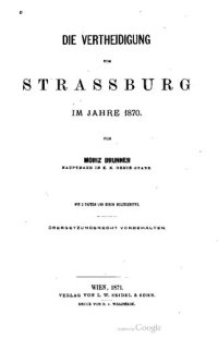 cover of the book ie Verteidigung von Strassburg im Jahre 1870