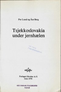 cover of the book Tsjekkoslovakia under jernhælen