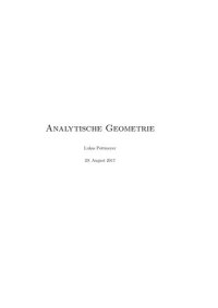 cover of the book Analytische Geometrie