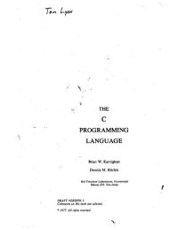 cover of the book The C Programming Language - Draft Version 1