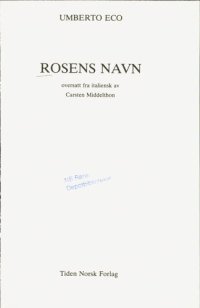 cover of the book Rosens navn