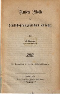 cover of the book Unsere Flotte im Deutsch-Französischen Kriege