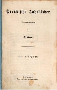 cover of the book Preußische Jahrbücher