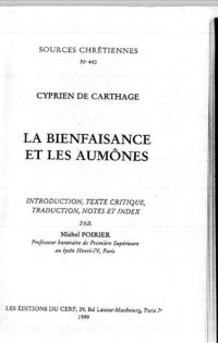 cover of the book La Bienfaisance et les aumônes / De opere et eleemosynis