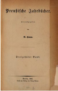 cover of the book Preußische Jahrbücher